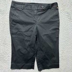 Burberry Jeans Women's 6 Black Chino‎ Casual Capri Vtg London Preppy Academia